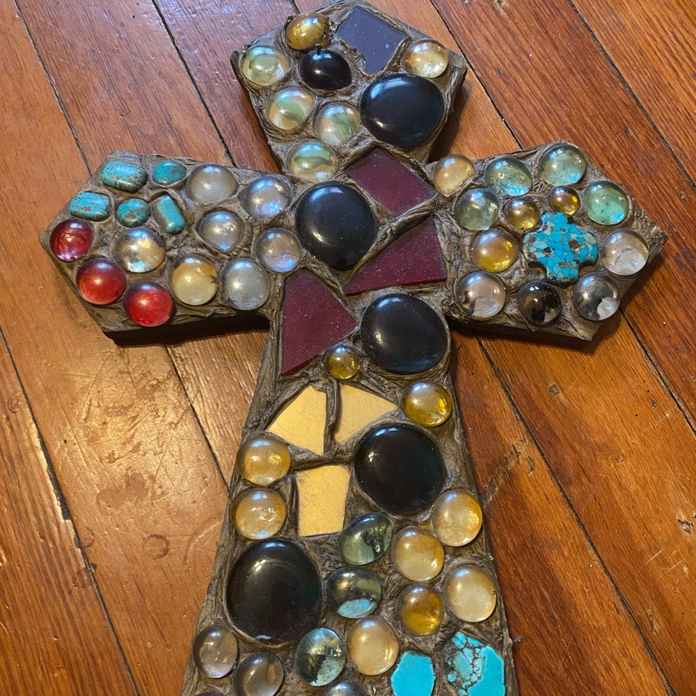 Handmade Mosaic Cross Decor